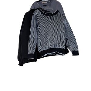 Boys Sz 6 Sweater Bundle of 3 Black Blue  Crewneck Bicycle Ribbed Fun